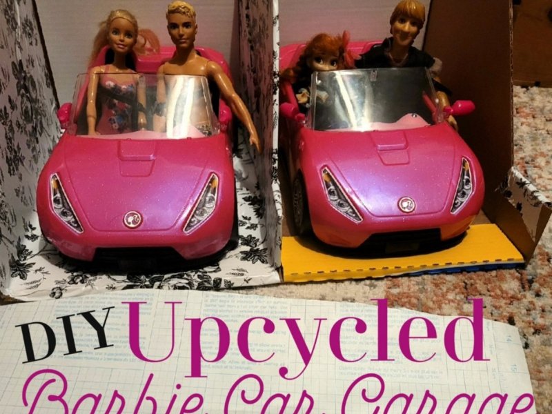 Upcycled Barbie Car Garage